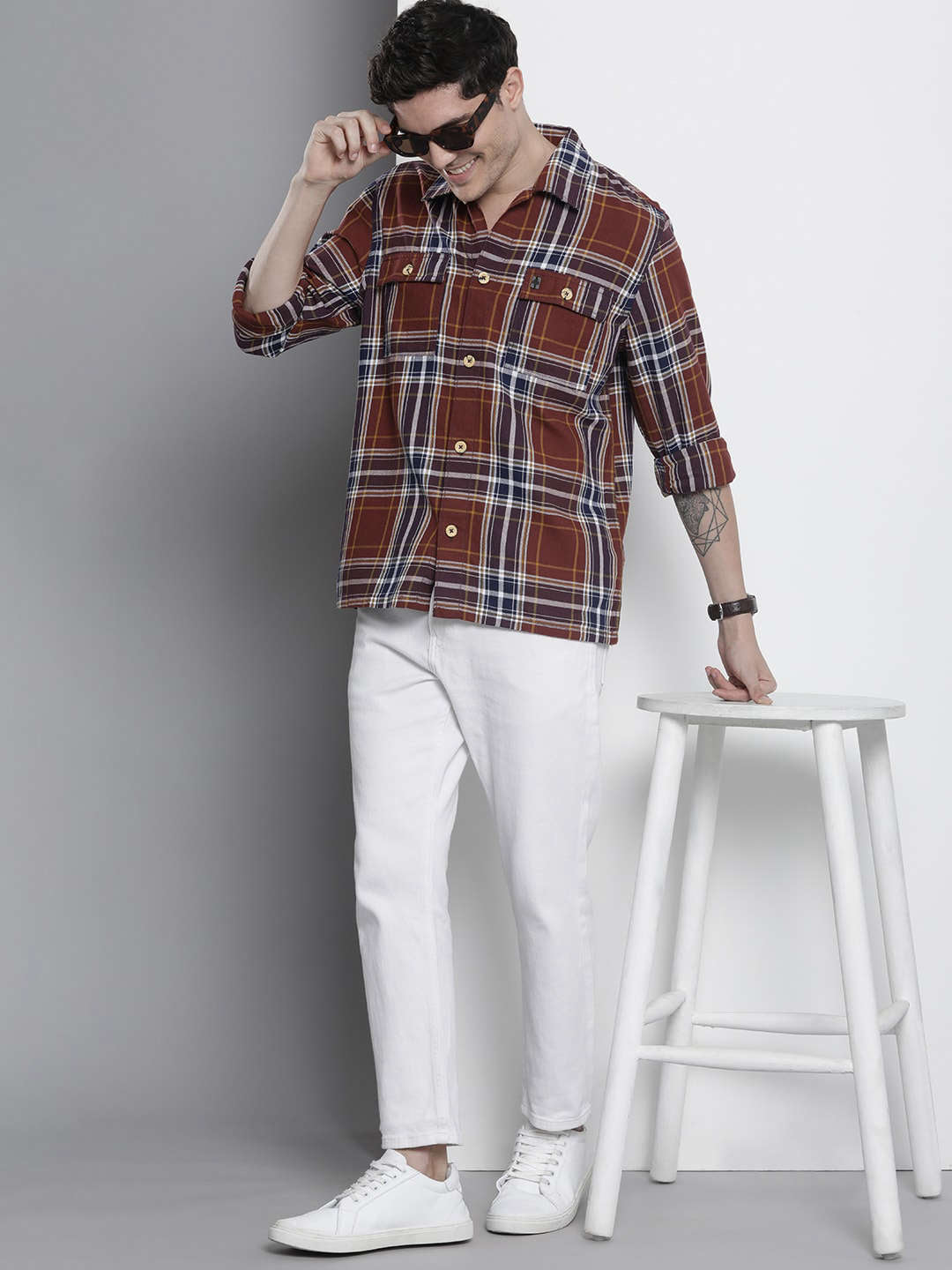 Shop Men Check Shirt Online.