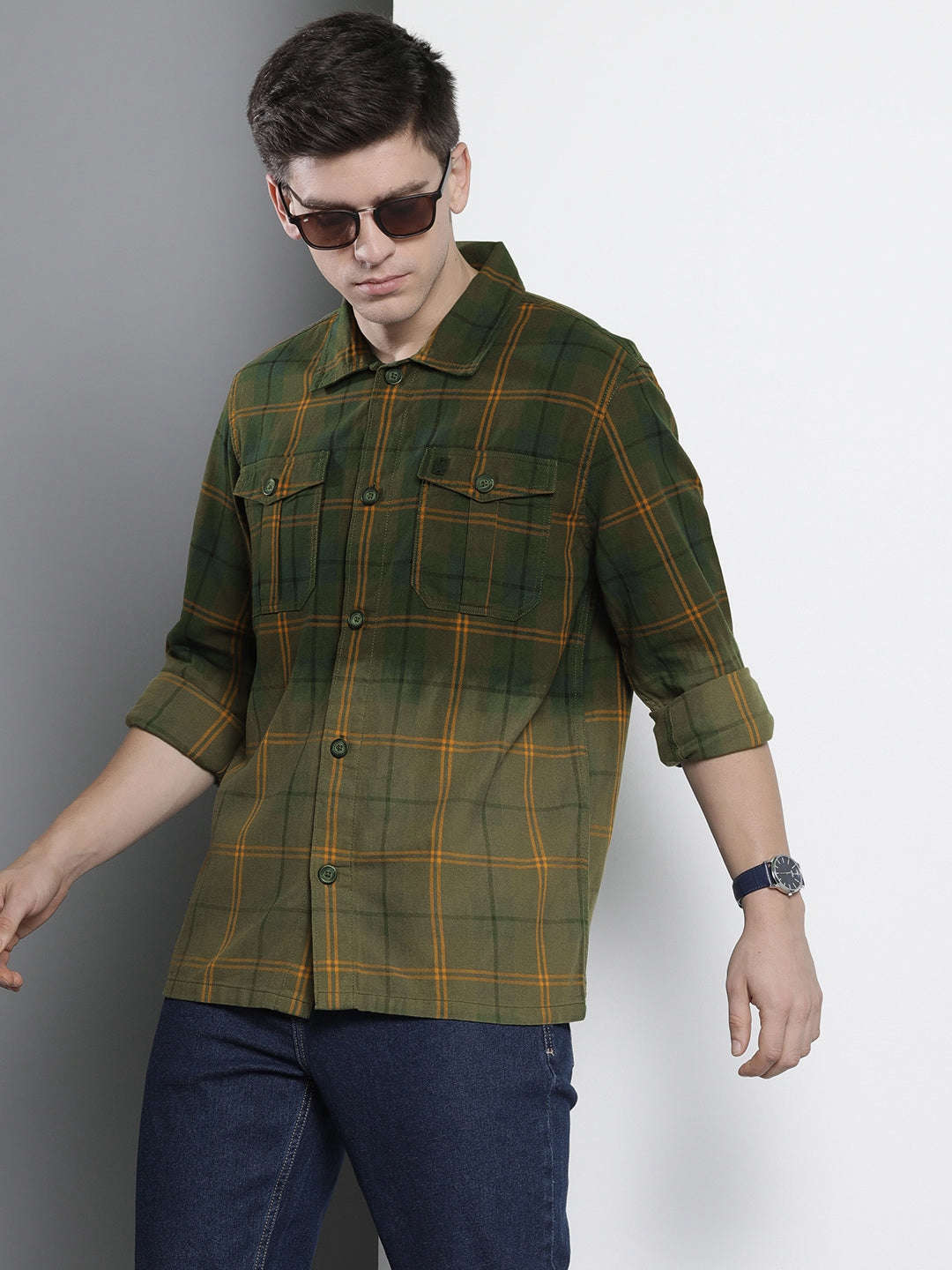 Shop Men Checked Shirt Online.