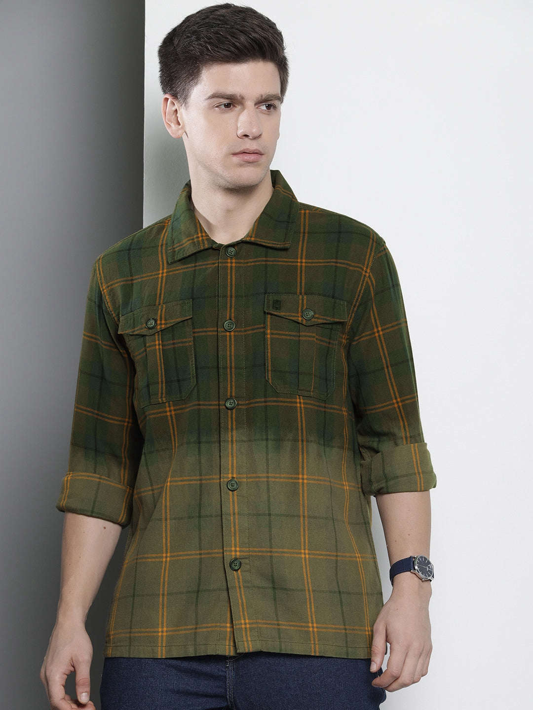 Shop Men Checked Shirt Online.