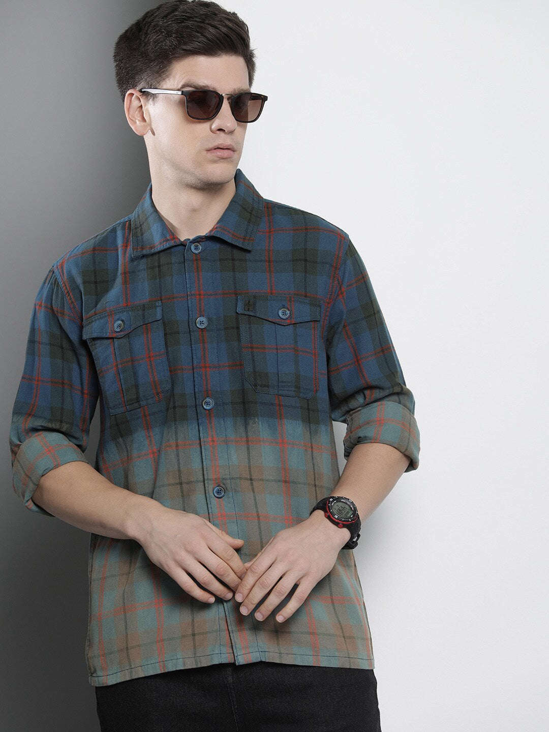 Shop Men Checked Shirt Online.