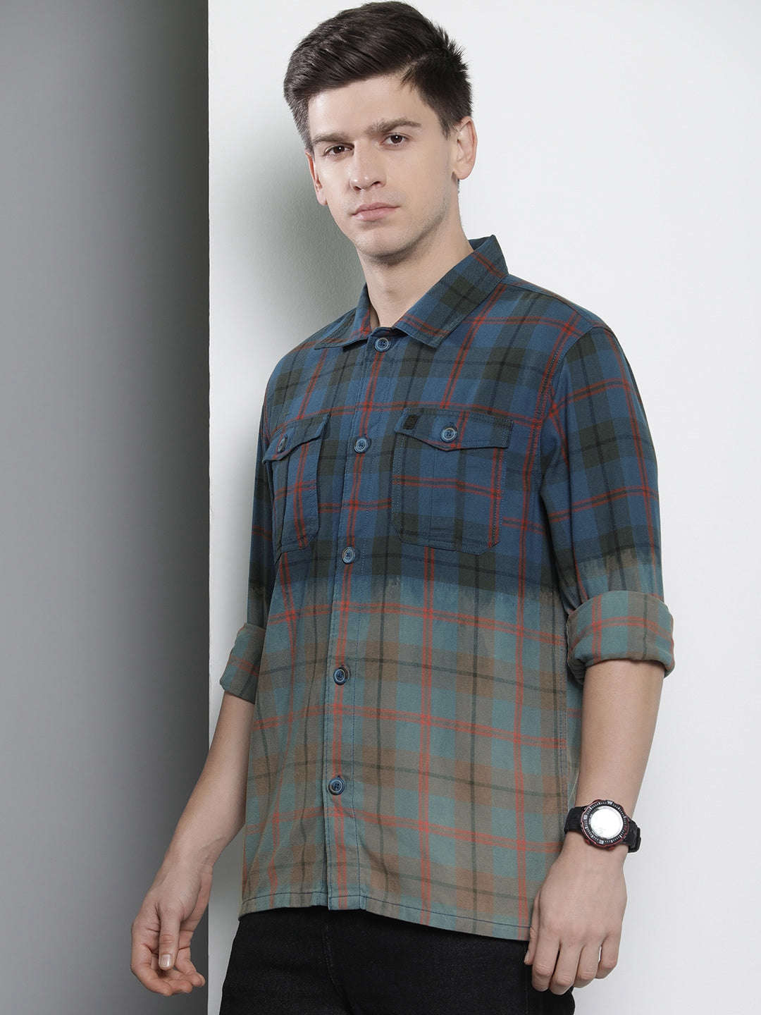 Shop Men Checked Shirt Online.