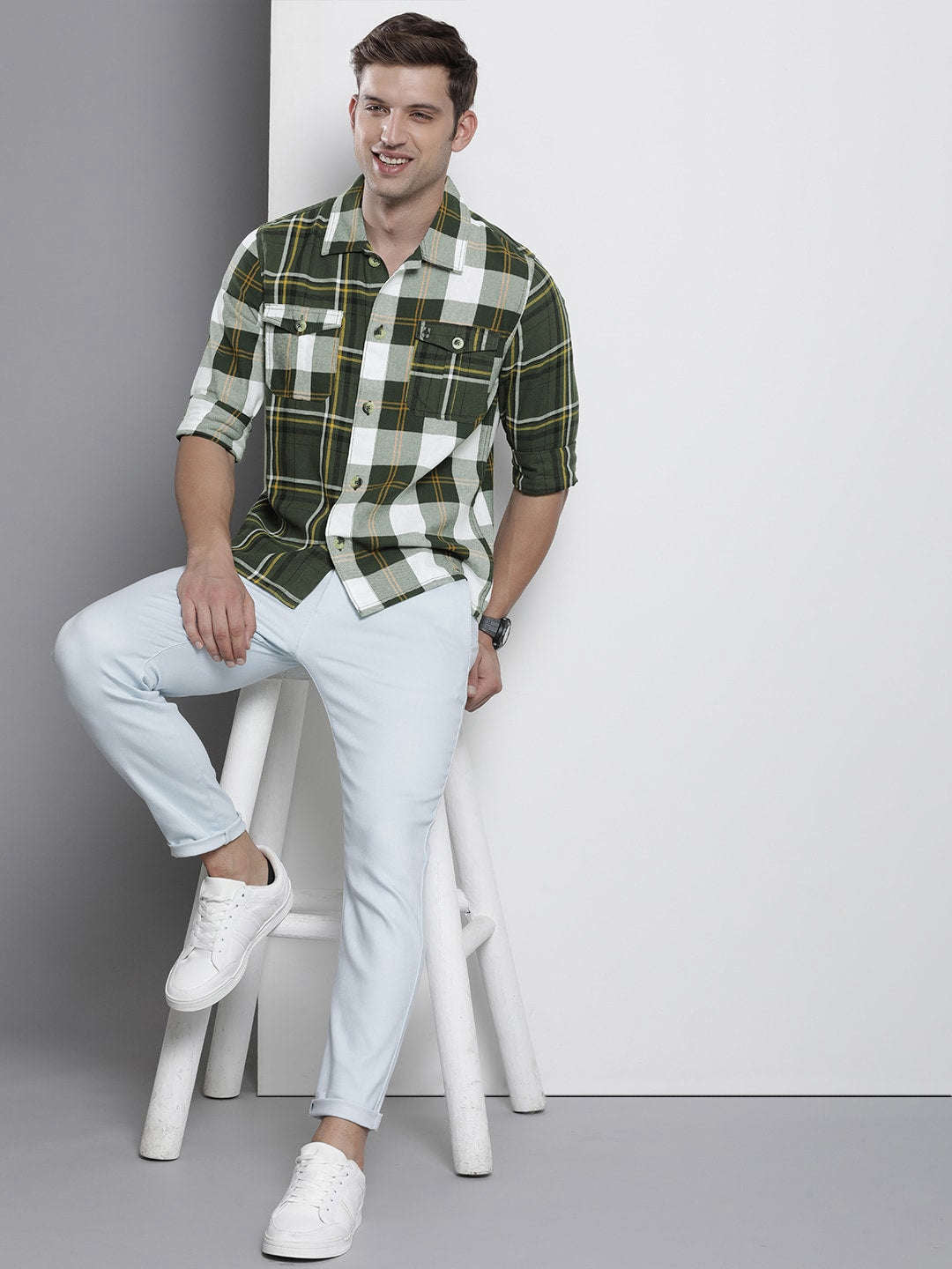 Shop Men Checkered Shirt Online.