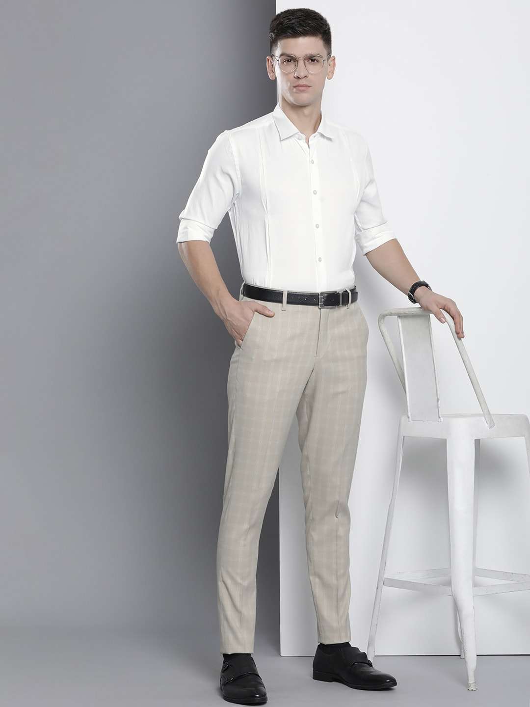 Shop Men Slim Fit Luxe Formal Shirt Online.