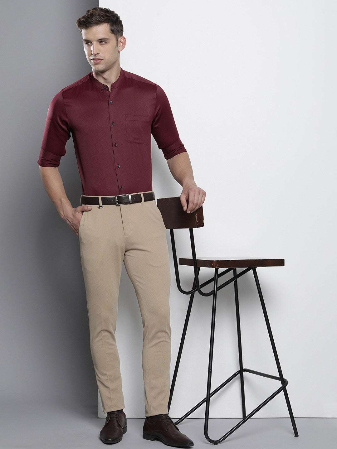 Shop Men Slim Fit Luxe Formal Shirt Online.