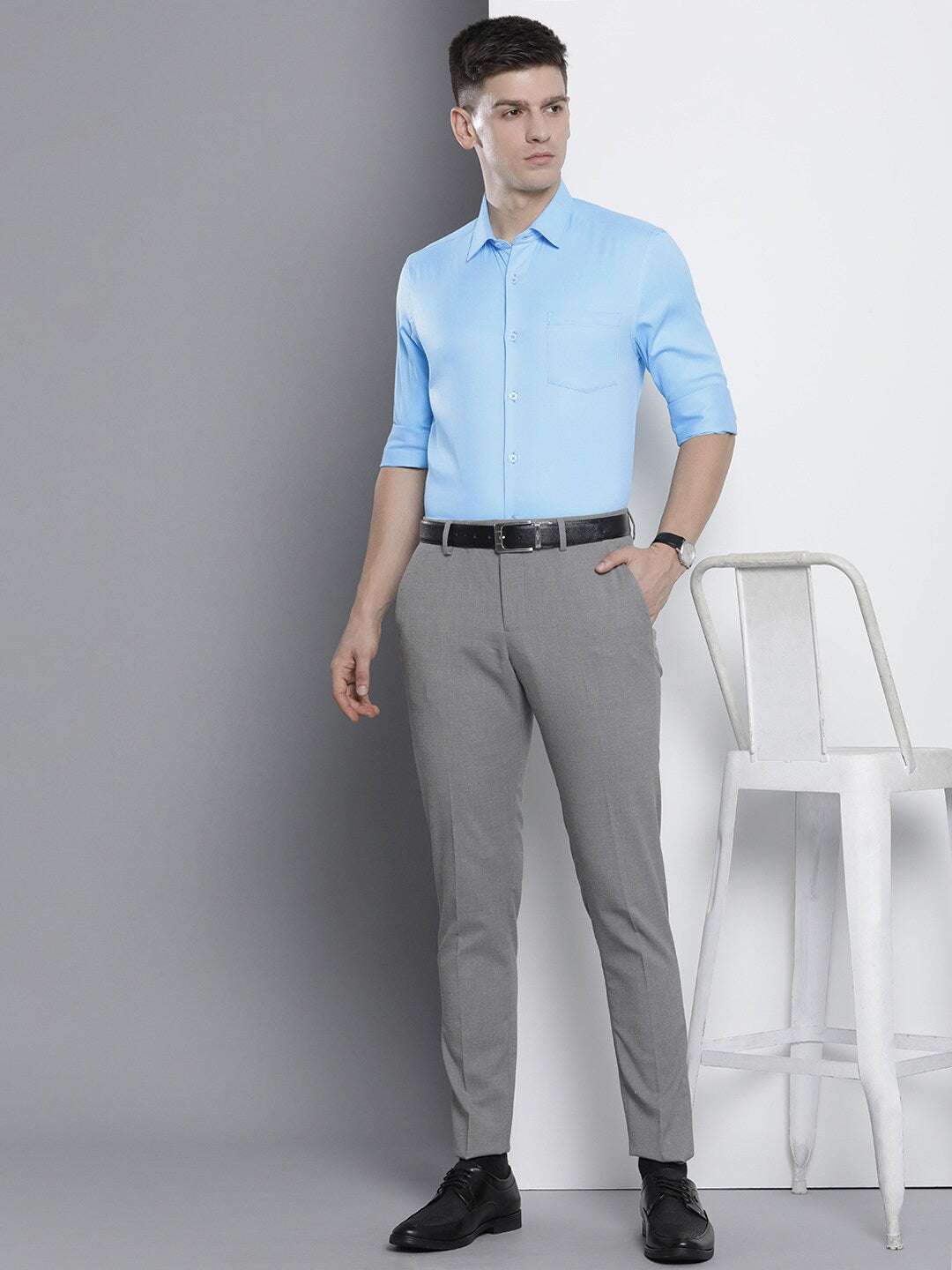 Shop Men Slim Fit Luxe Formal Shirt Online.