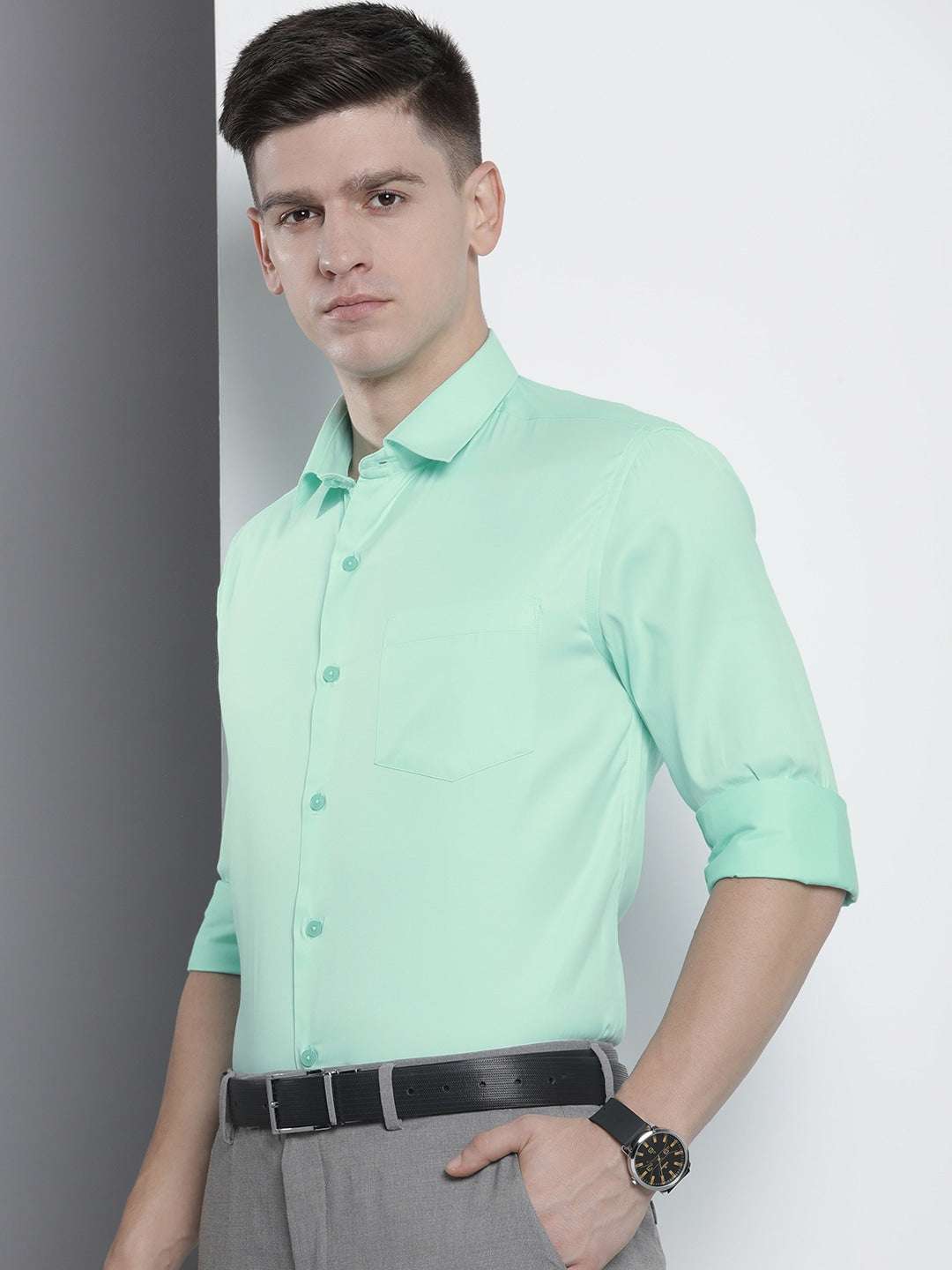 Shop Men Slim Fit Luxe Formal Shirt Online.