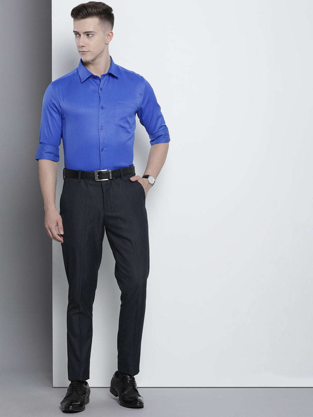 Shop Men Slim Fit Luxe Formal Shirt Online.