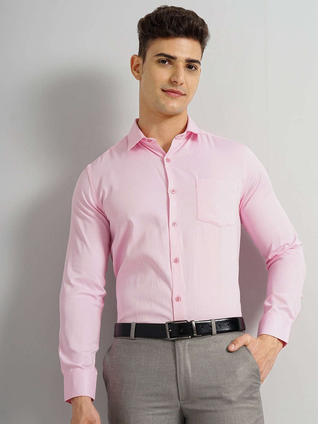 Shop Men Slim Fit Luxe Formal Shirt Online.