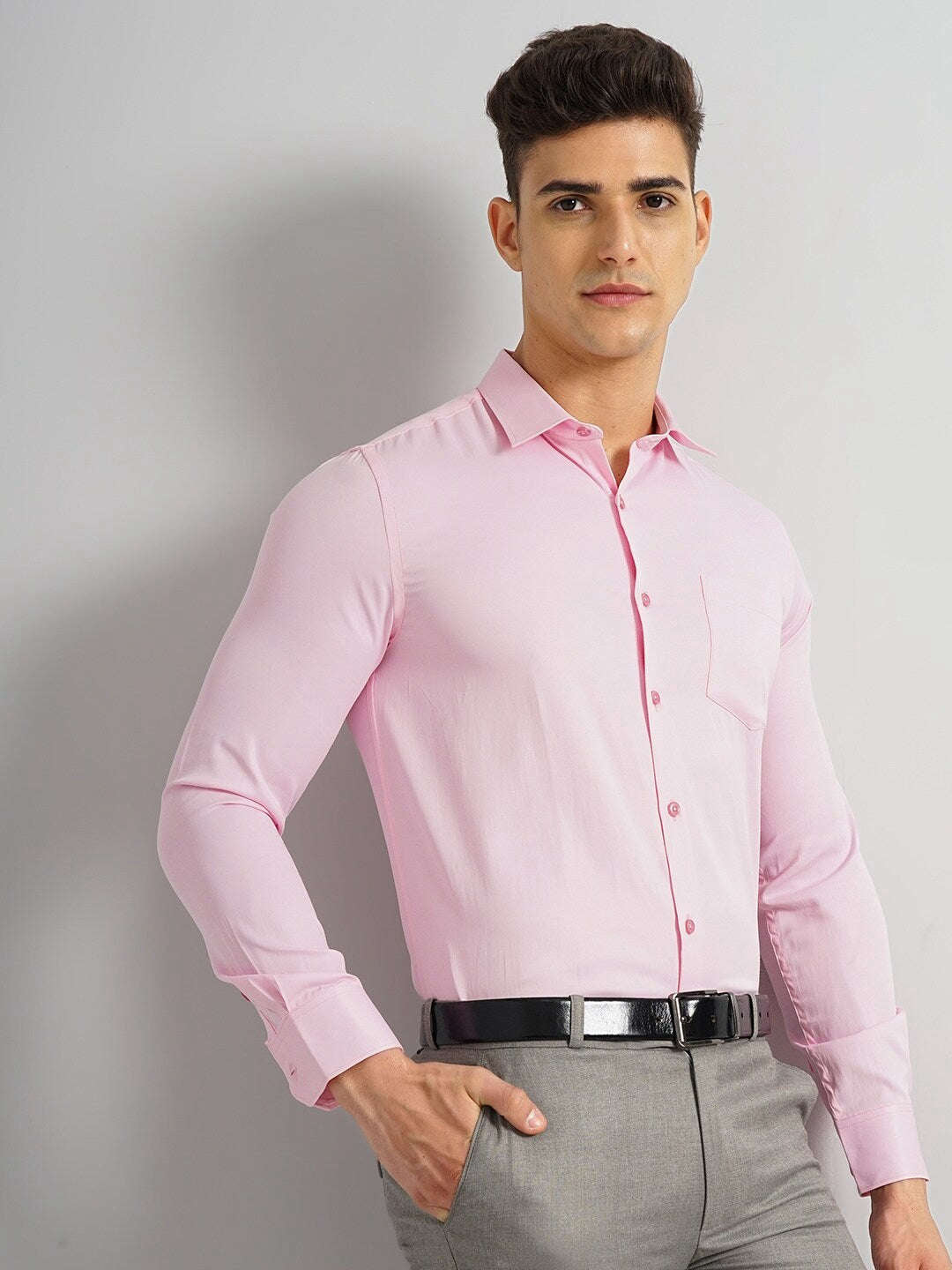 Shop Men Slim Fit Luxe Formal Shirt Online.