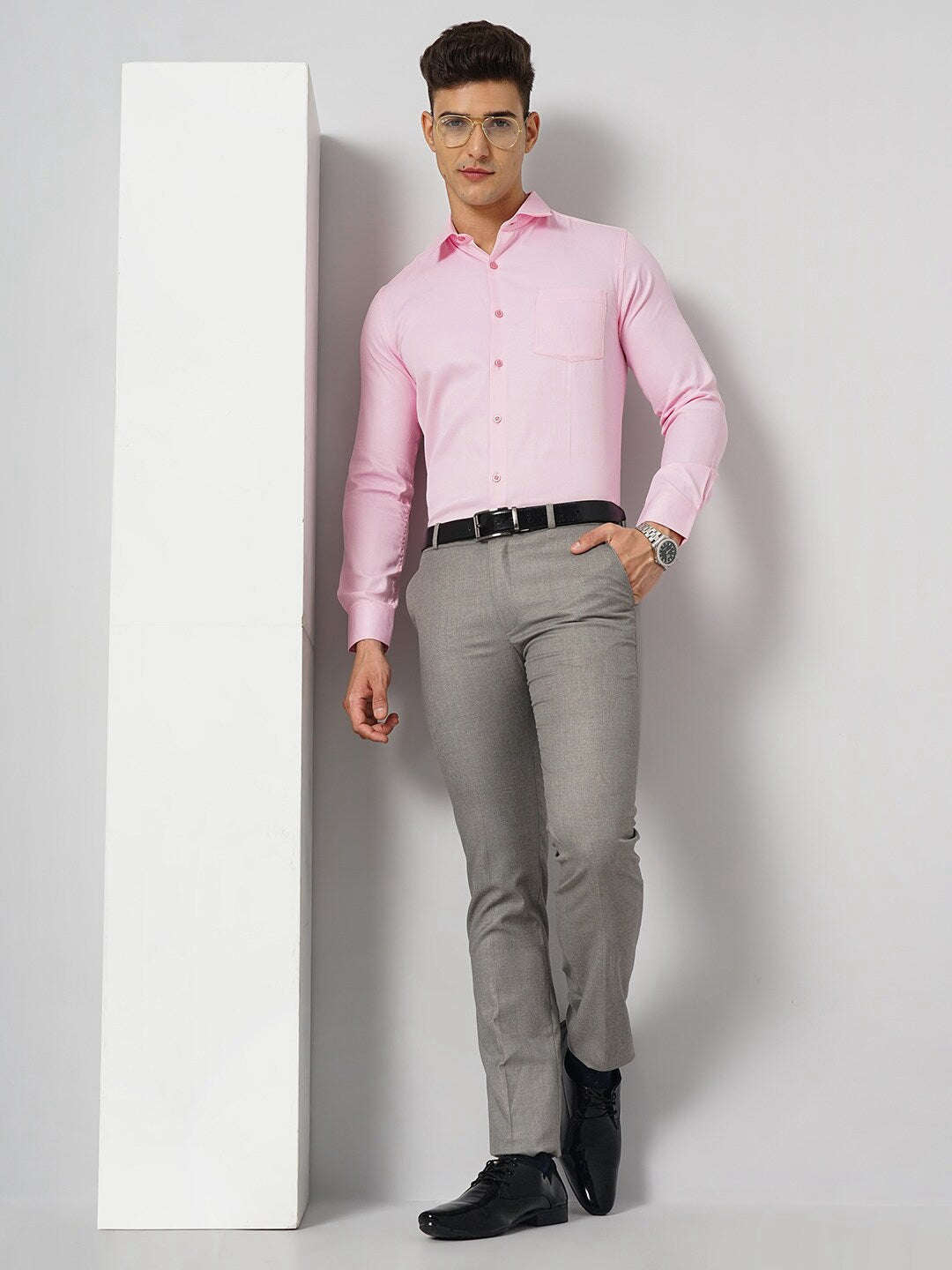 Shop Men Slim Fit Luxe Formal Shirt Online.