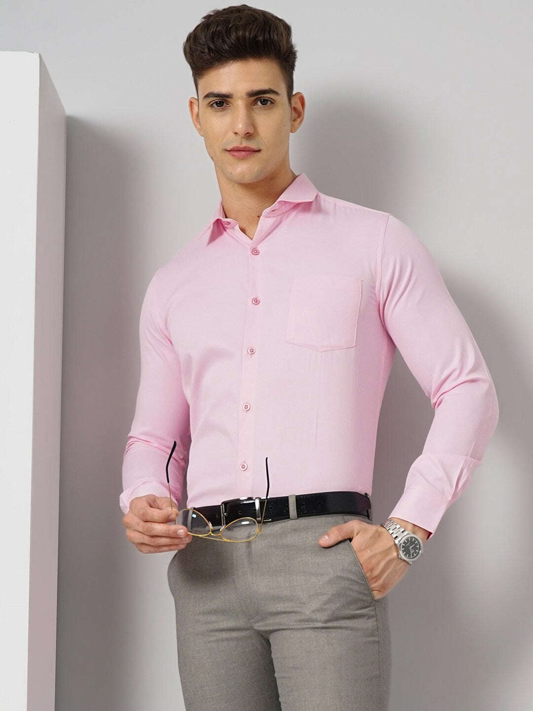 Shop Men Slim Fit Luxe Formal Shirt Online.