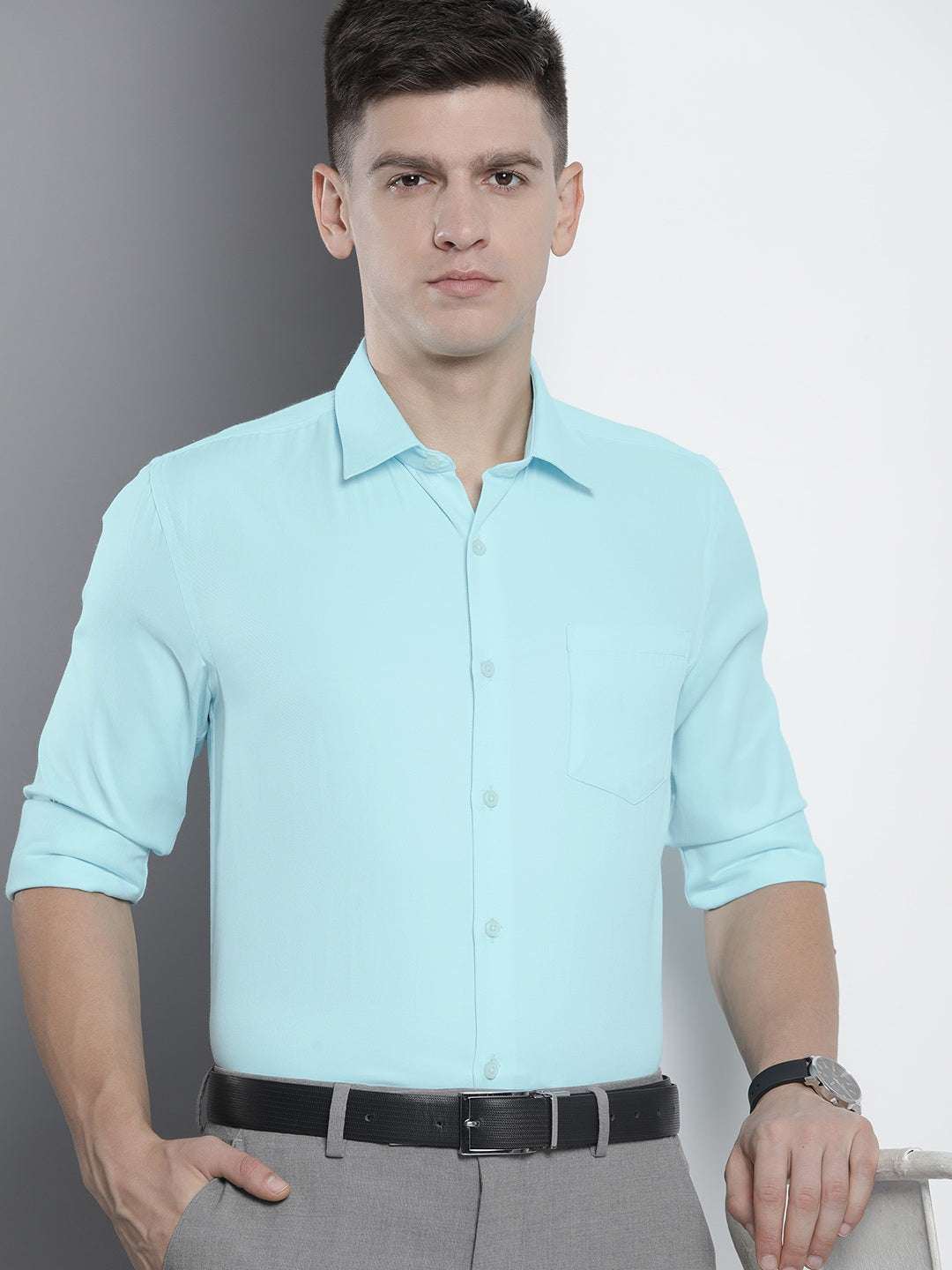 Shop Men Slim Fit Luxe Formal Shirt Online.