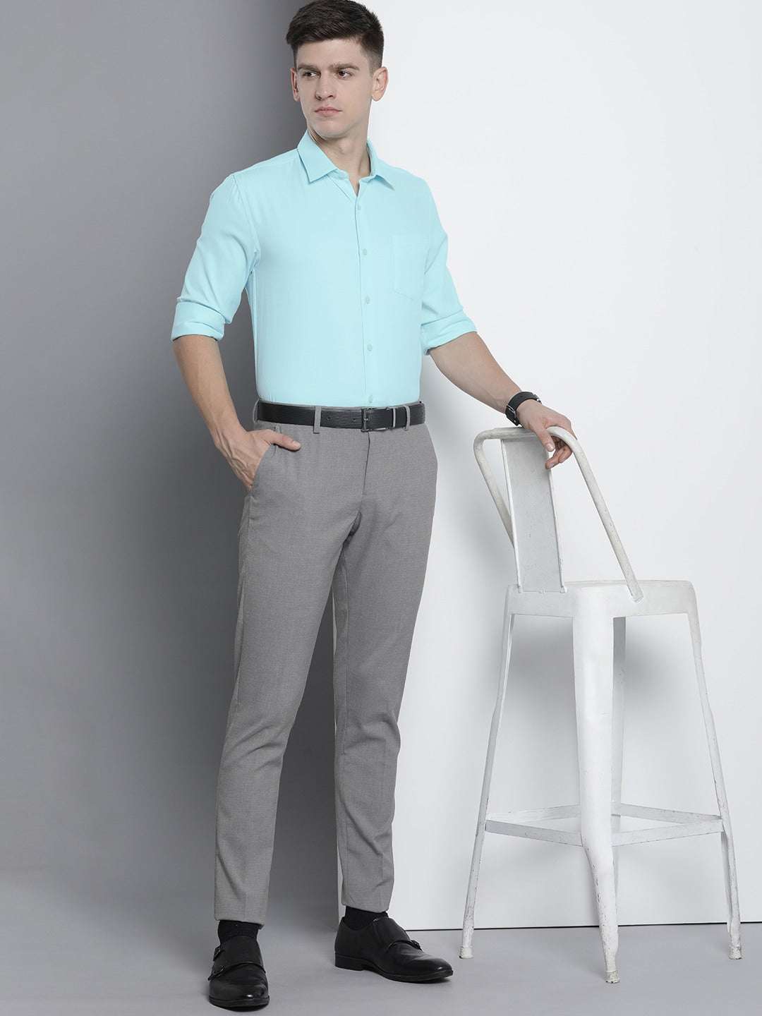 Shop Men Slim Fit Luxe Formal Shirt Online.