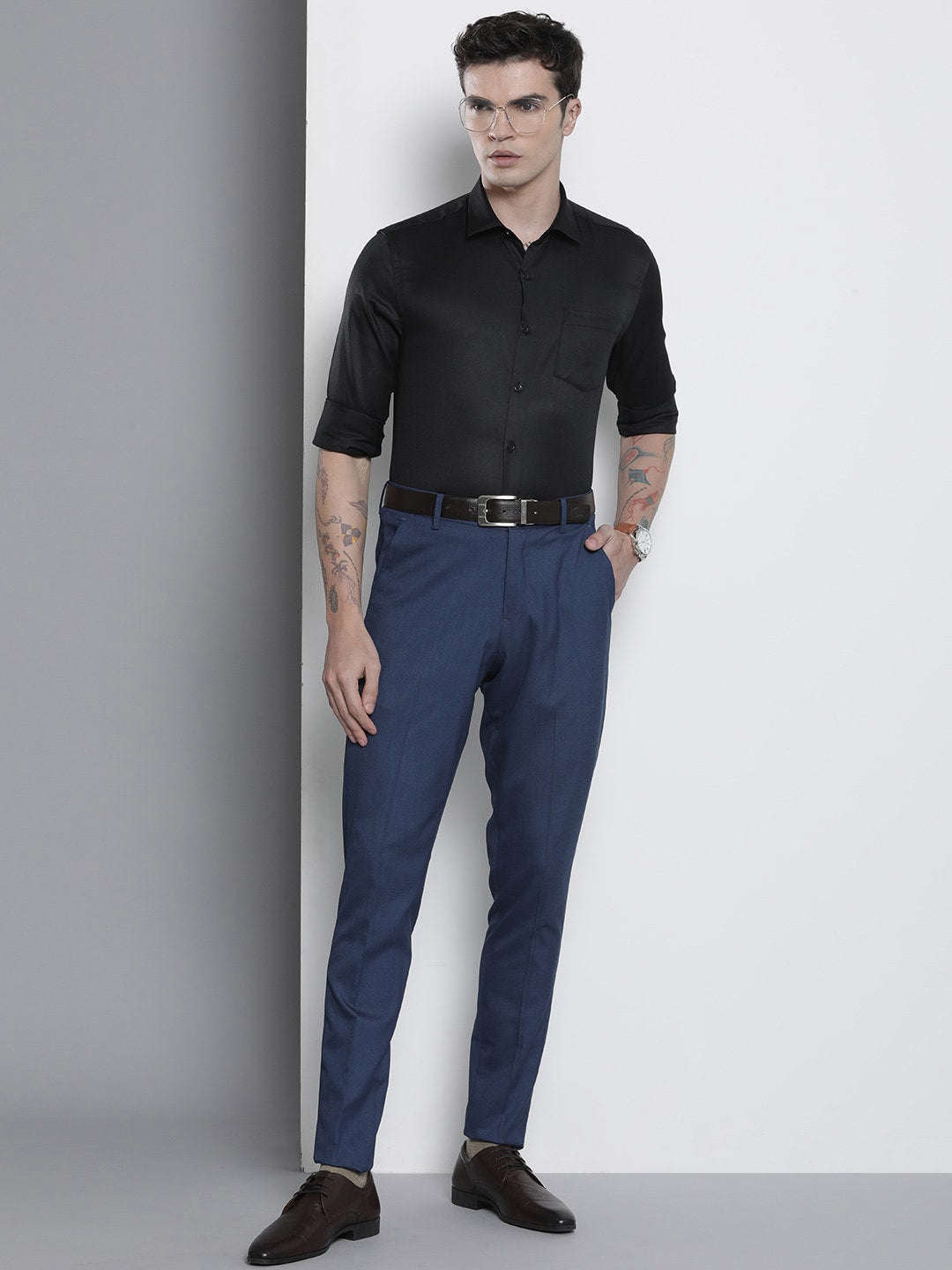 Shop Men Slim Fit Luxe Formal Shirt Online.