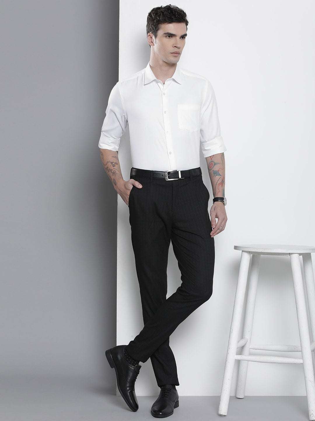 Shop Men Slim Fit Luxe Formal Shirt Online.