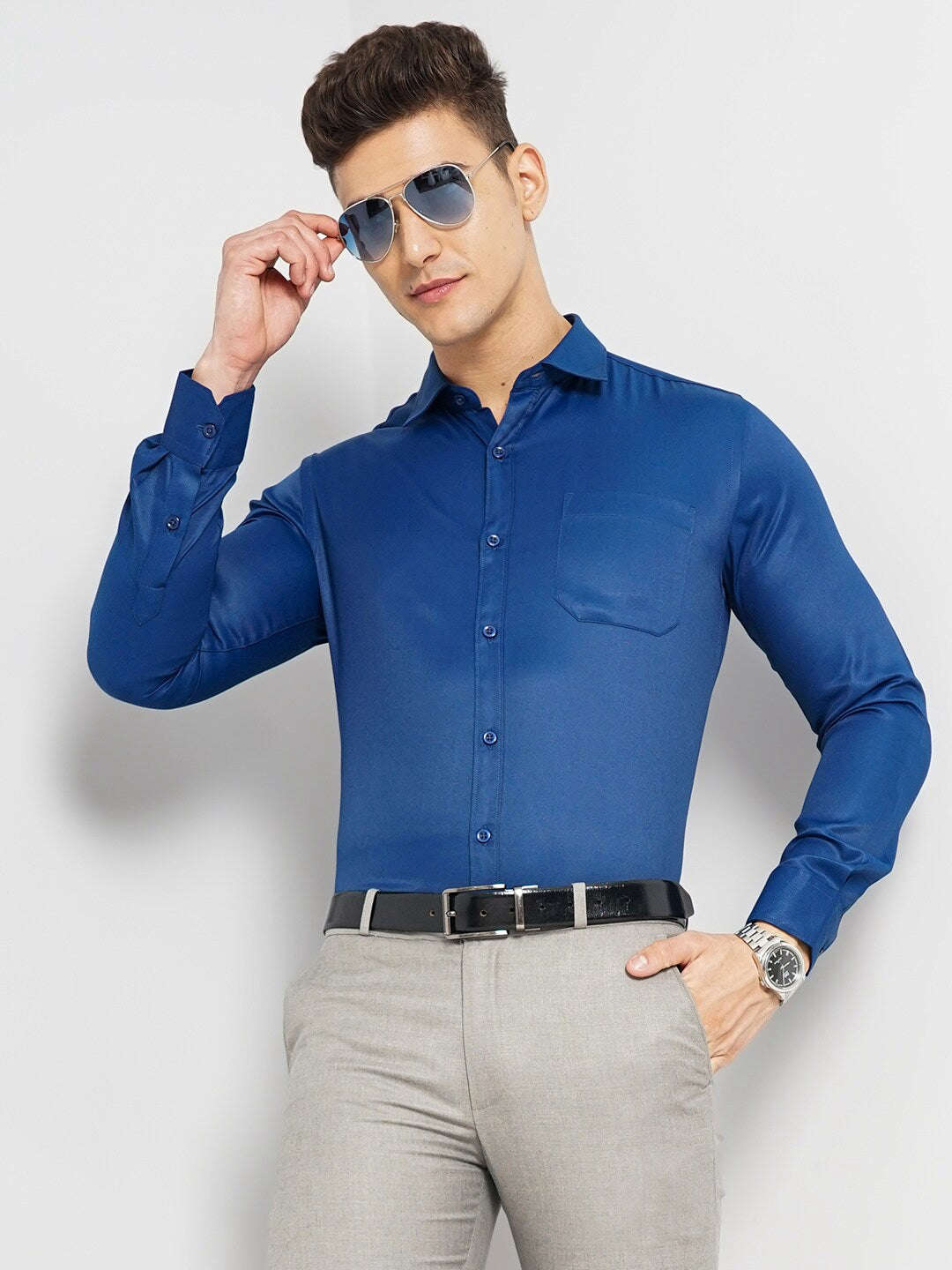 Shop Men Slim Fit Luxe Formal Shirt Online.