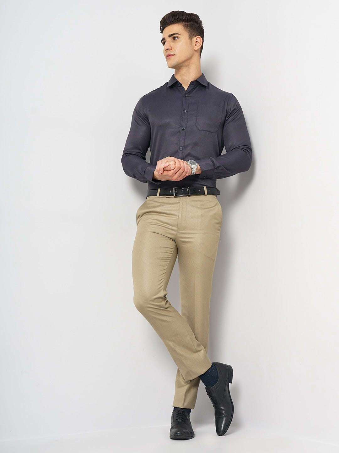 Shop Men Slim Fit Luxe Formal Shirt Online.