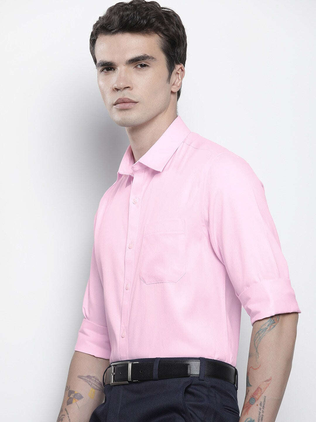 Shop Men Slim Fit Luxe Formal Shirt Online.