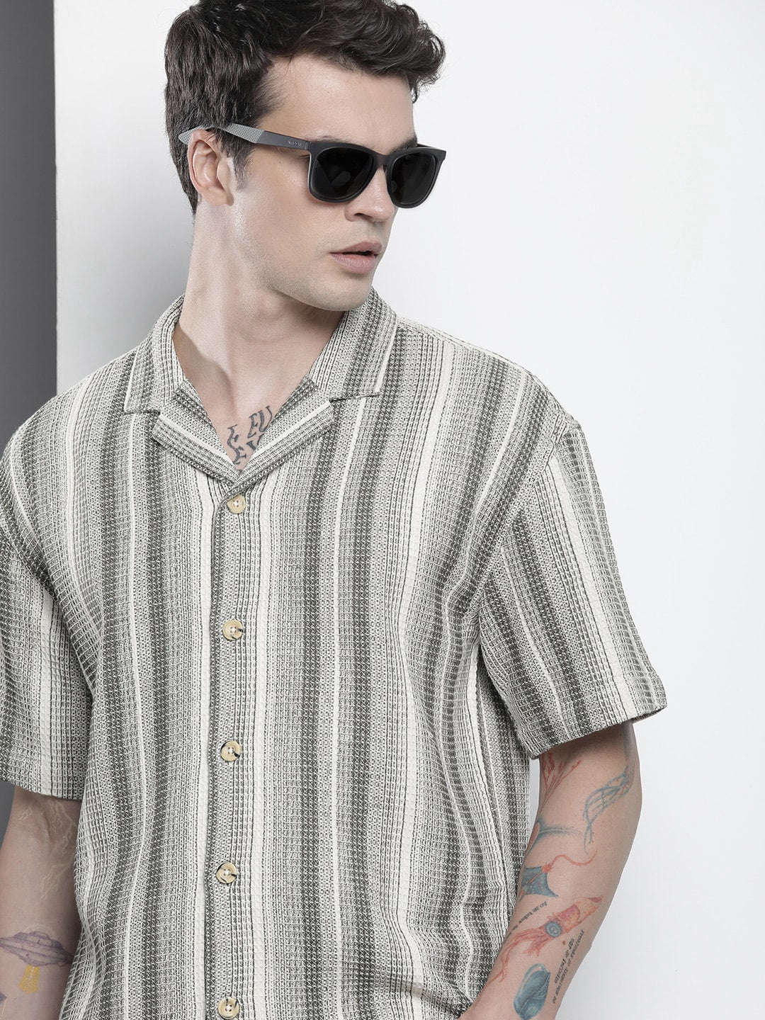 Shop Men Striped Shirt Online.