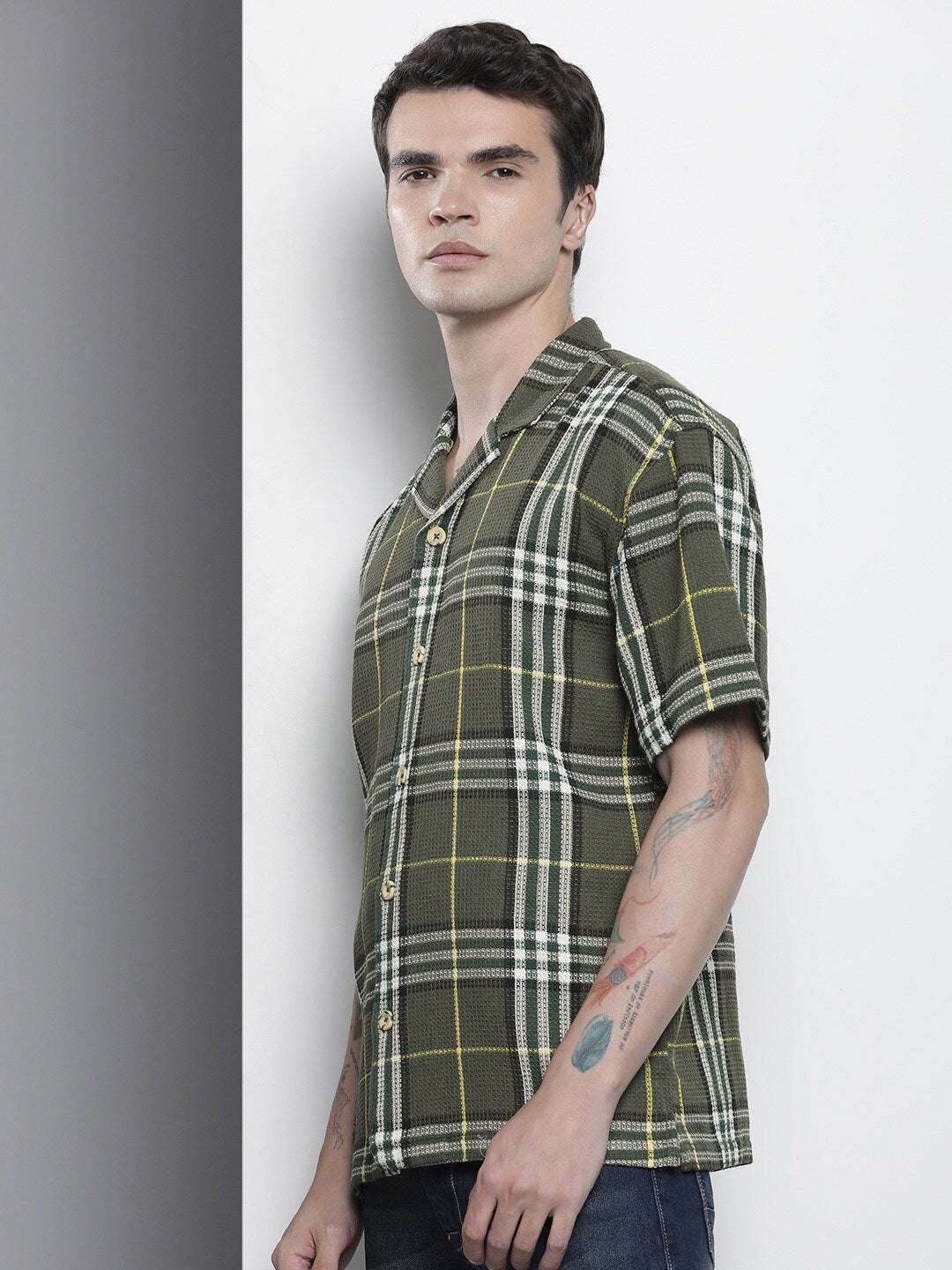 Shop Men Checked Shirt Online.