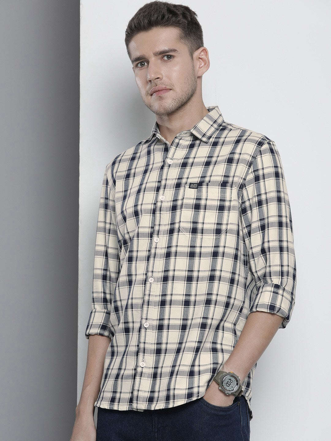 Shop Men Check Shirt Online.