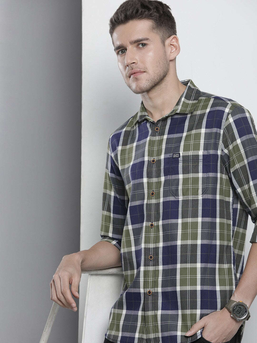 Shop Men Check Shirt Online.