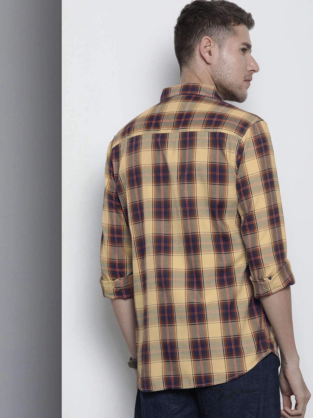 Shop Men Check Printed Shirt Online.