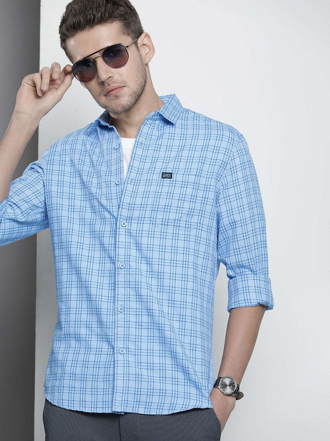 Shop Men Checked Shirt Online.