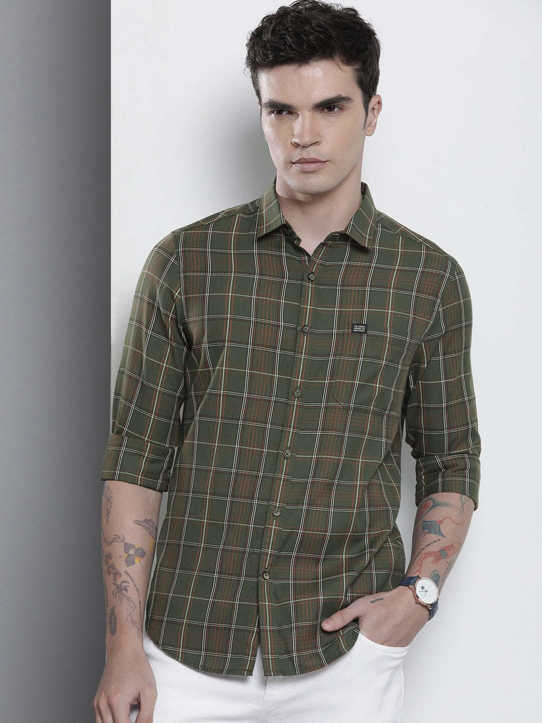 Shop Men Checked Shirt Online.