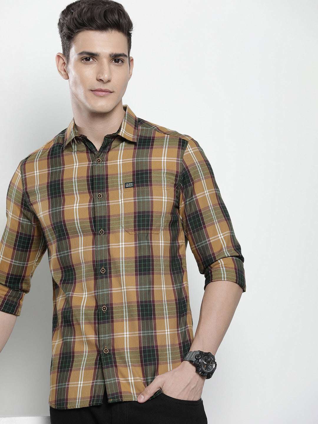 Shop Men Checked Shirt Online.