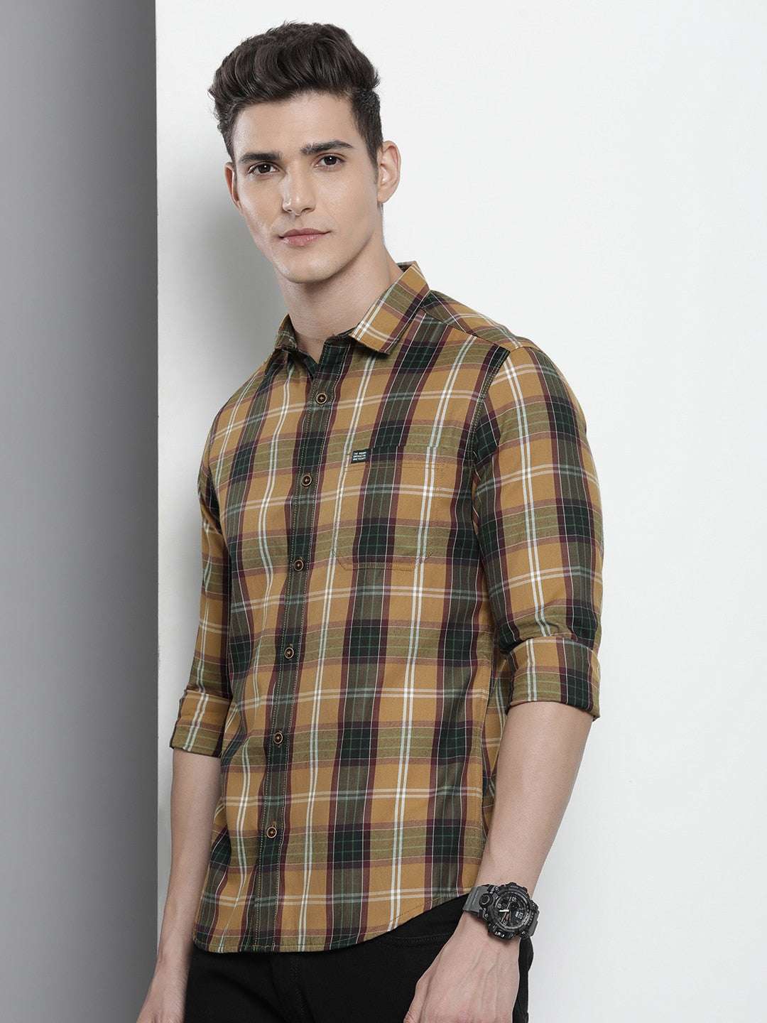 Shop Men Checked Shirt Online.