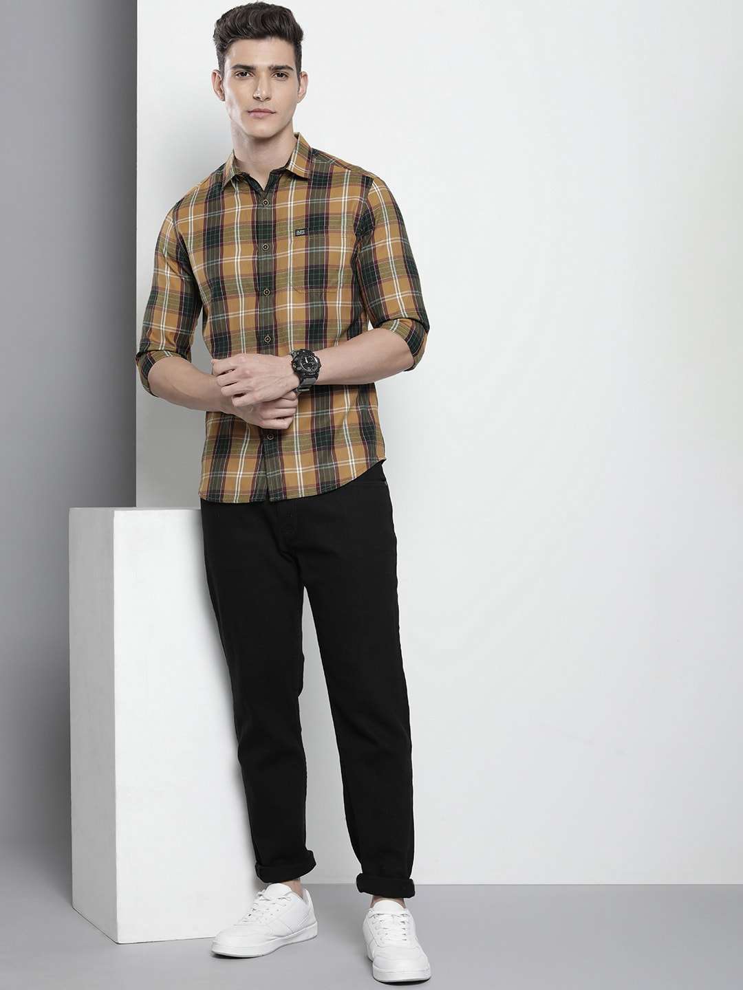 Shop Men Checked Shirt Online.