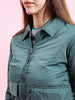 Shop Women Cargo Pocket Crop Winter Jacket Online.