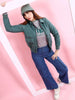 Shop Women Cargo Pocket Crop Winter Jacket Online.
