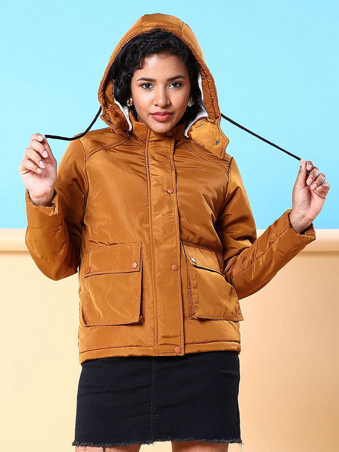 Shop Women Winter Crop Jacket Online.