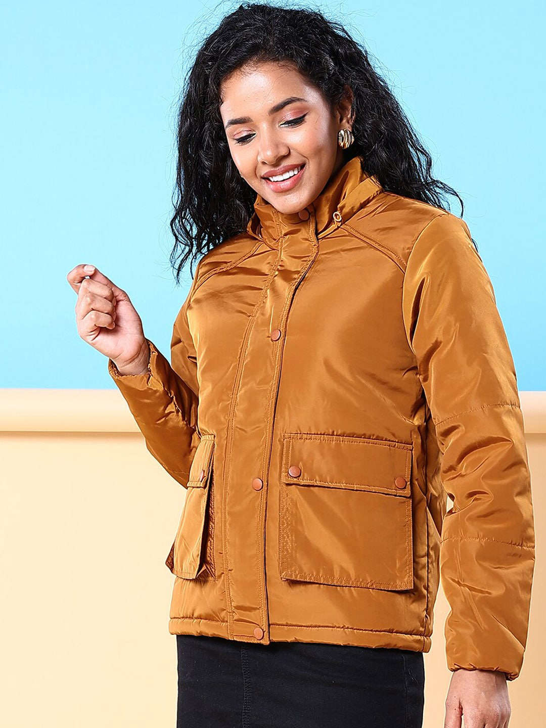 Shop Women Winter Crop Jacket Online.