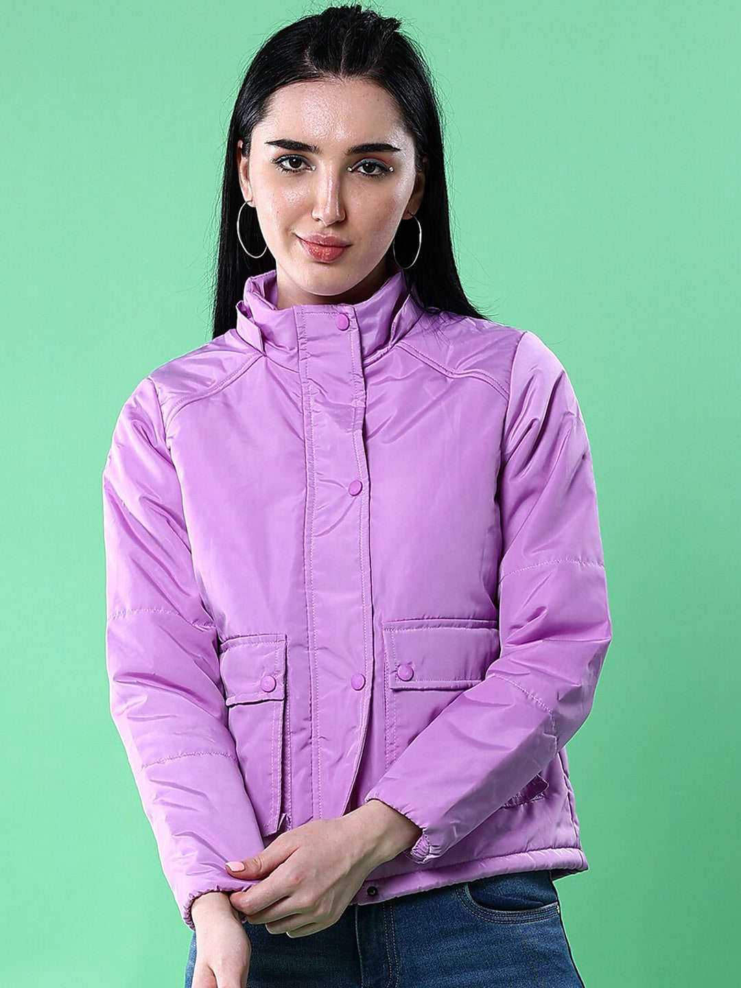 Shop Women Winter Crop Jacket Online.