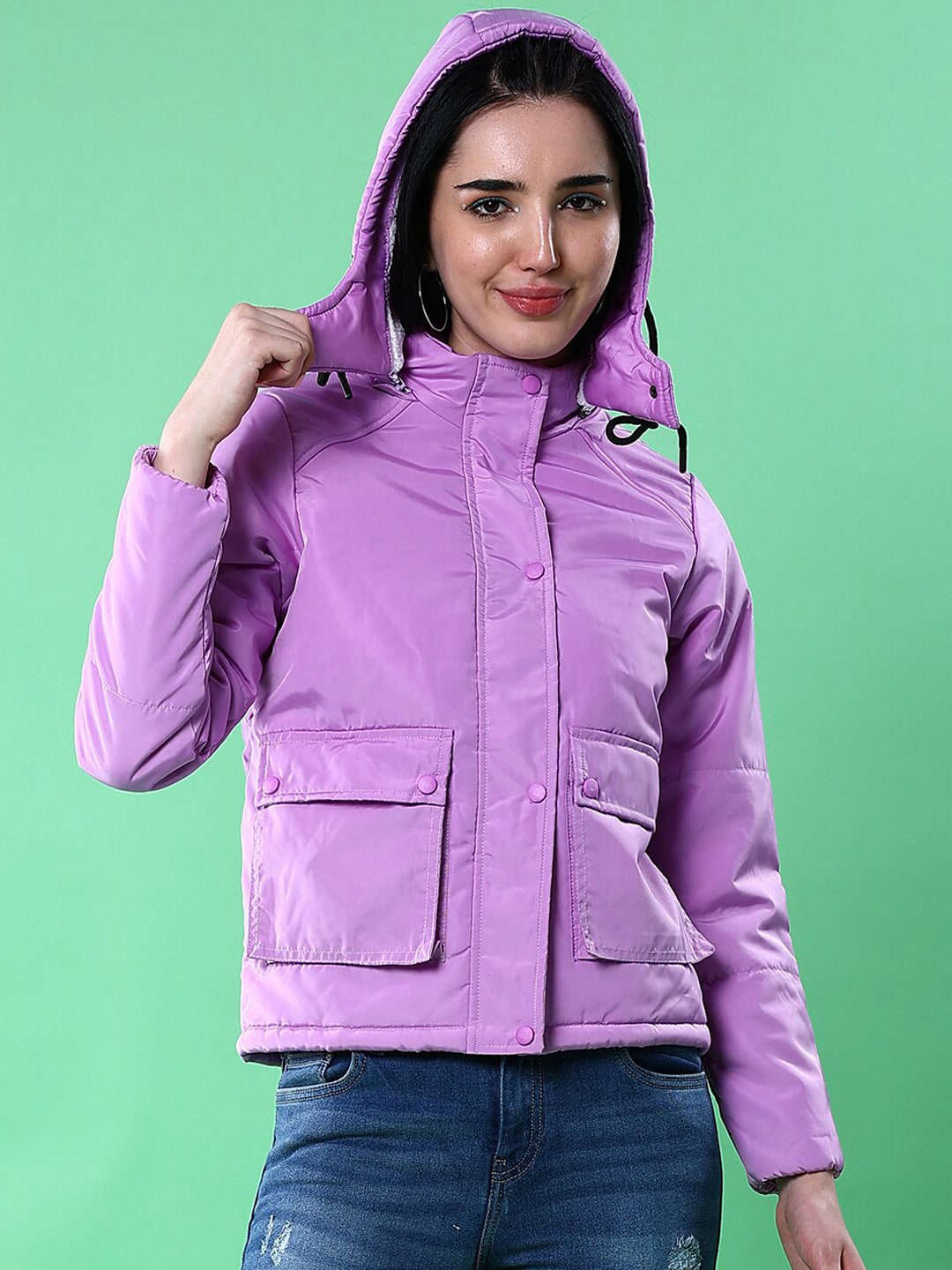 Shop Women Winter Crop Jacket Online.