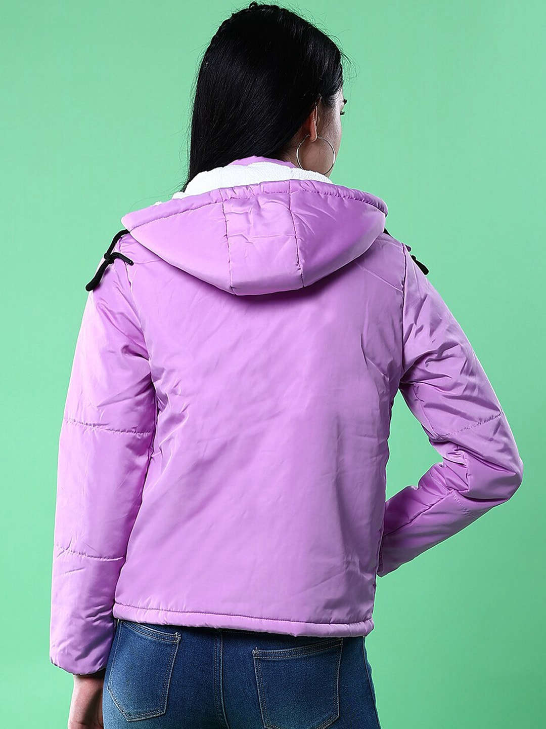 Shop Women Winter Crop Jacket Online.