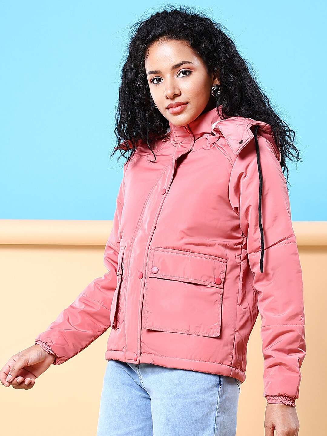 Shop Women Winter Crop Jacket Online.