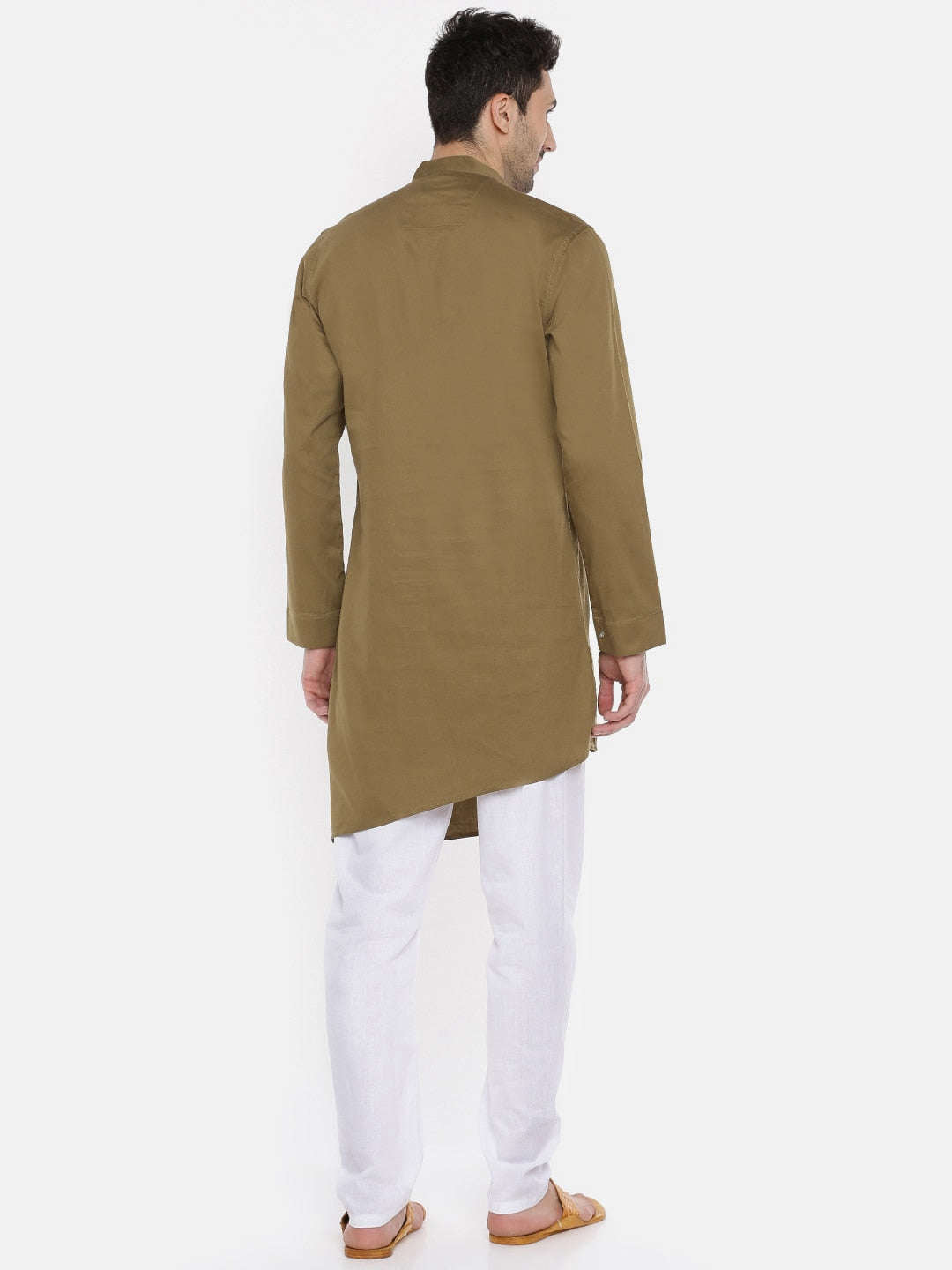 Shop Men Long Kurta Trail Cut Online.