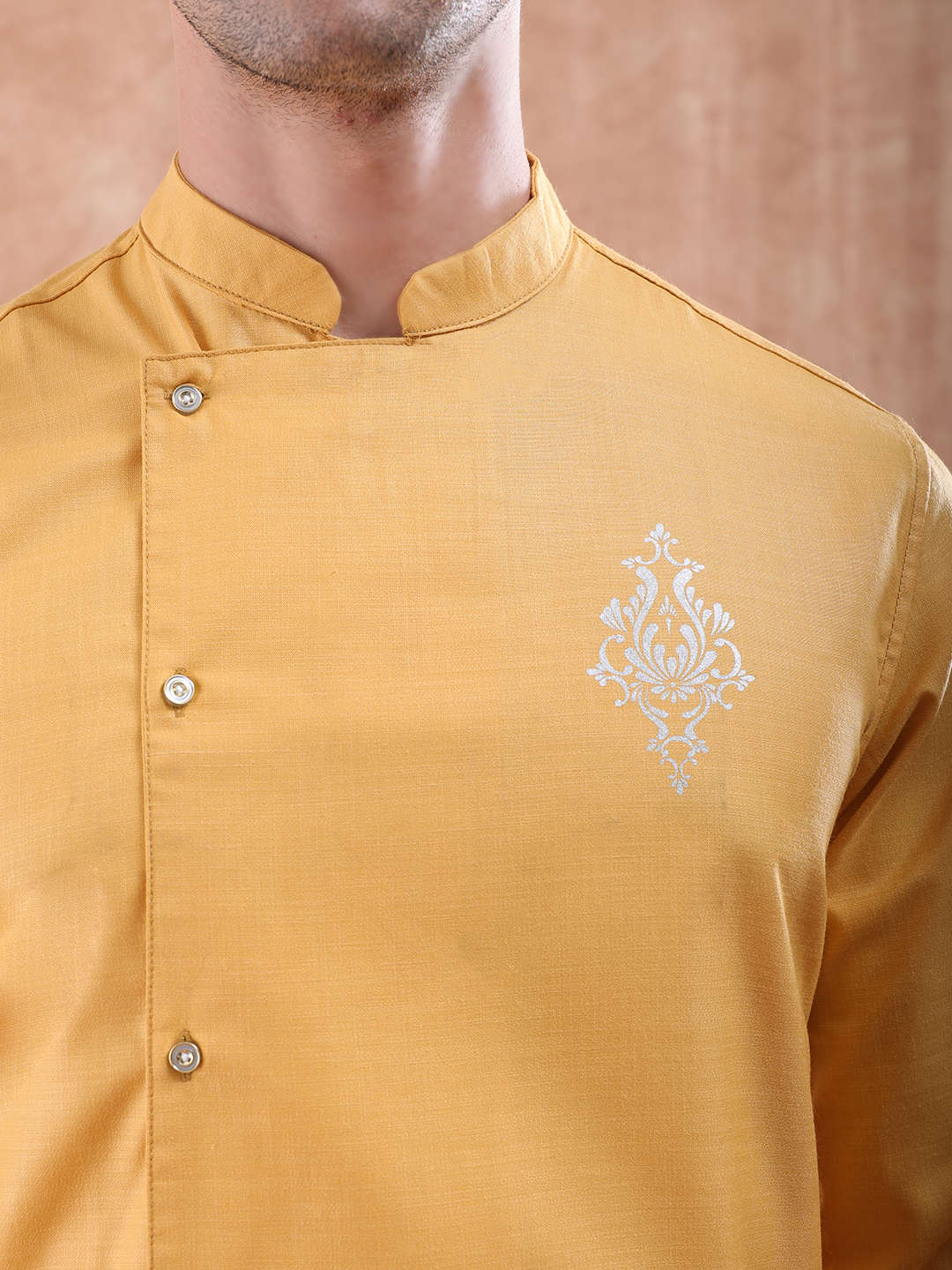 Shop Men Long Kurta Trail Cut Online.