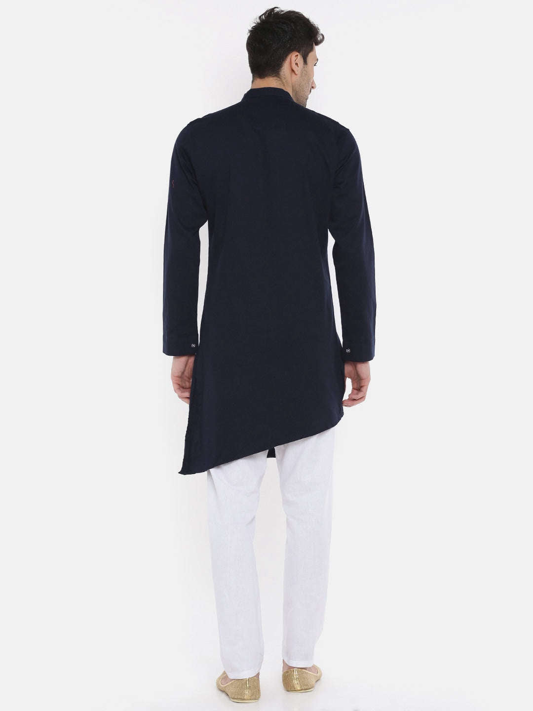 Shop Men Long Kurta Trail Cut Online.