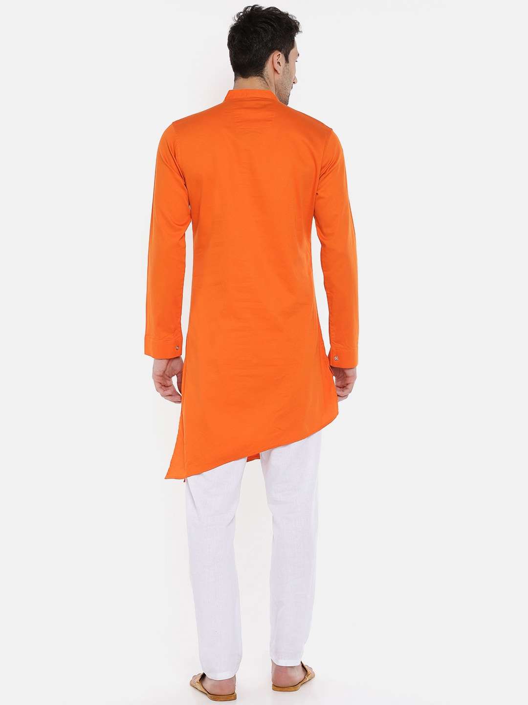 Shop Men Long Kurta Trail Cut Online.