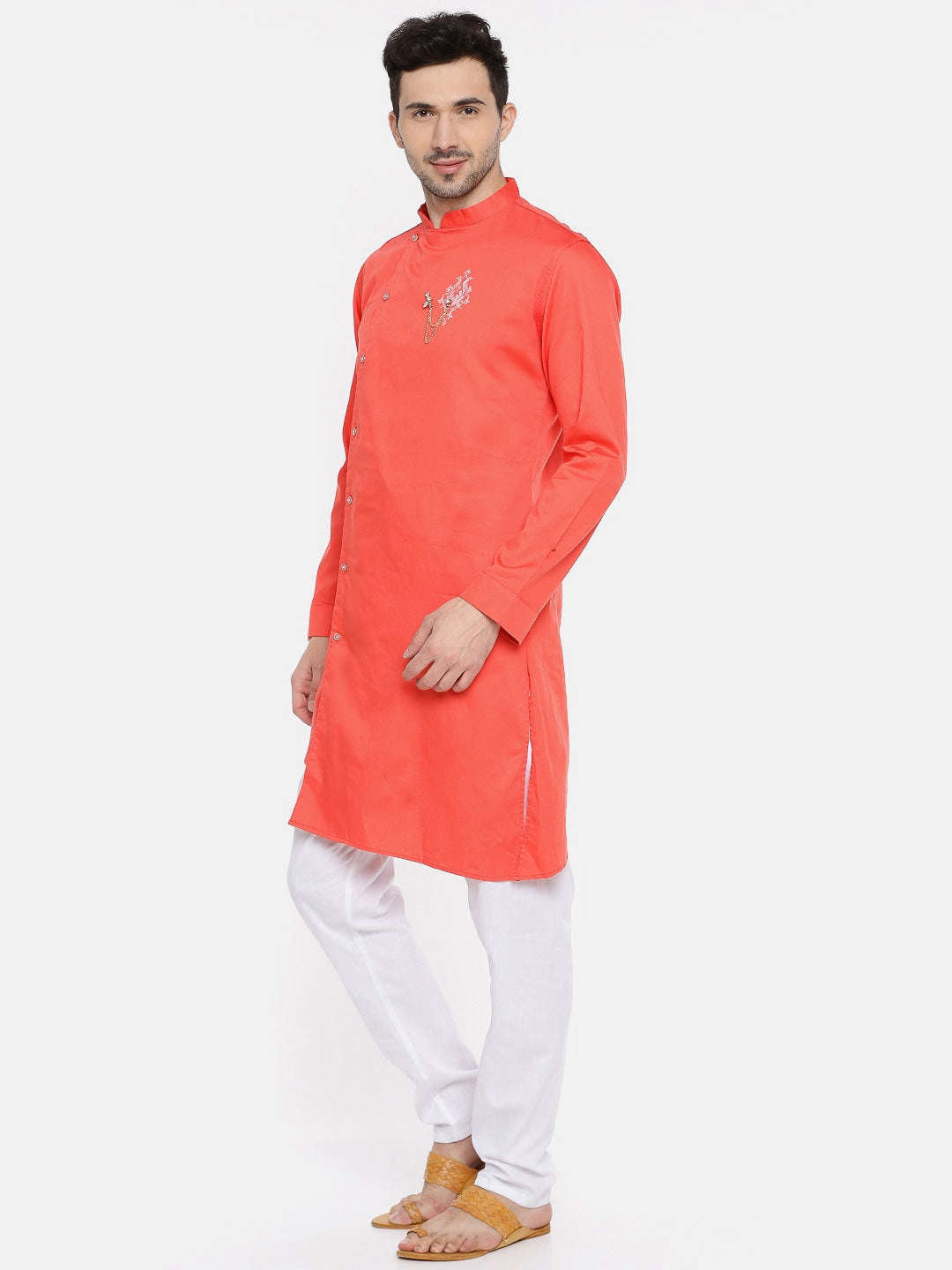 Shop Men Long Kurta Trail Cut Online.