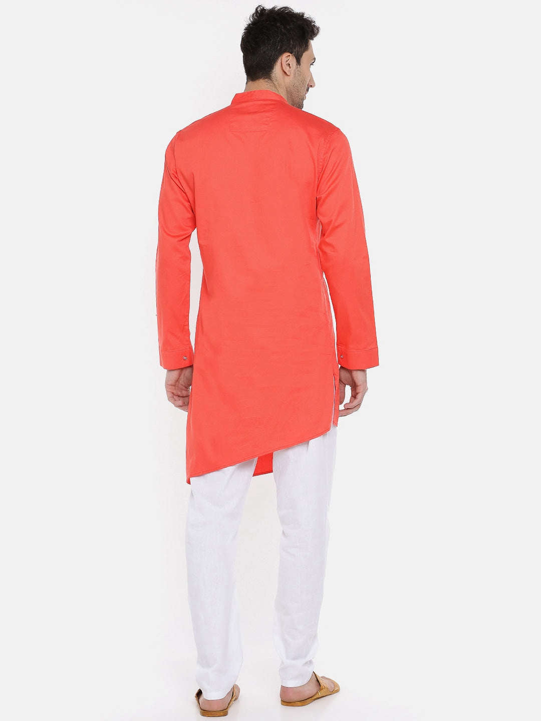 Shop Men Long Kurta Trail Cut Online.