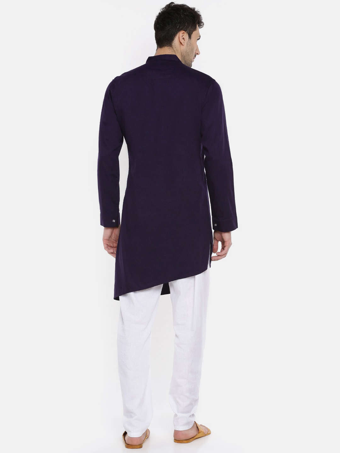 Shop Men Long Kurta Trail Cut Online.