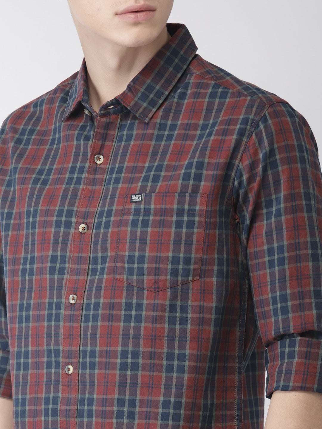 Shop Men Casual Checked Shirt Online.