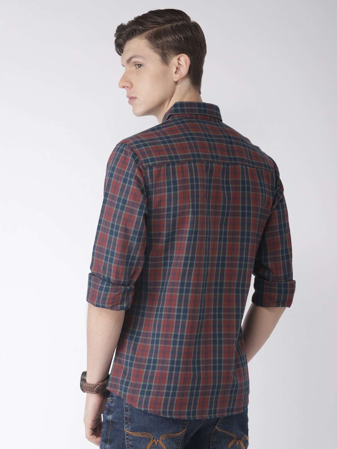 Shop Men Casual Checked Shirt Online.