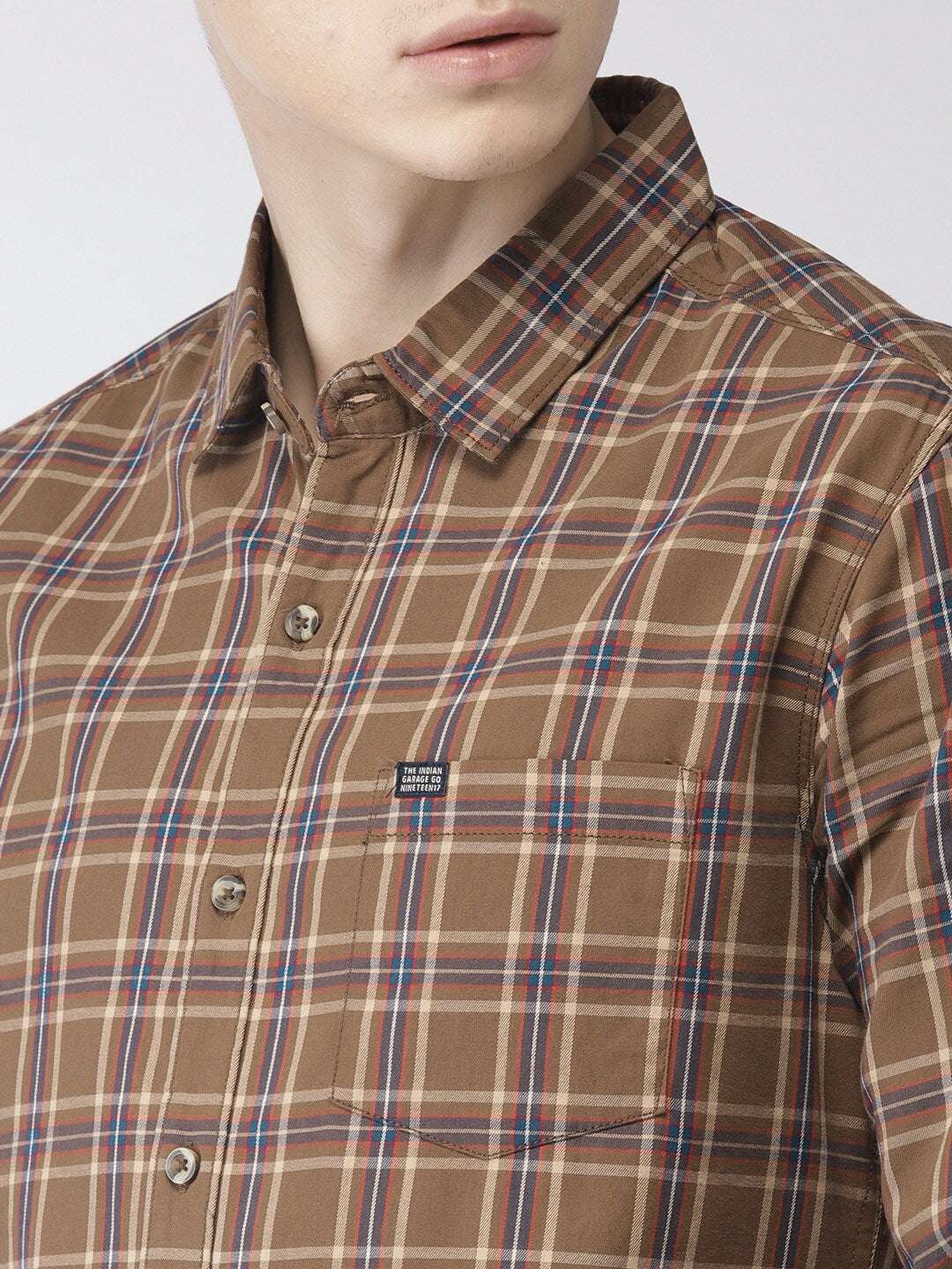 Shop Men Casual Checked Shirt Online.